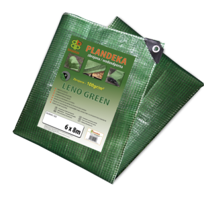 Тент армований водонепроникний прозорий LENO GREEN 100 г/м², розмір: 6х8 м - Польща