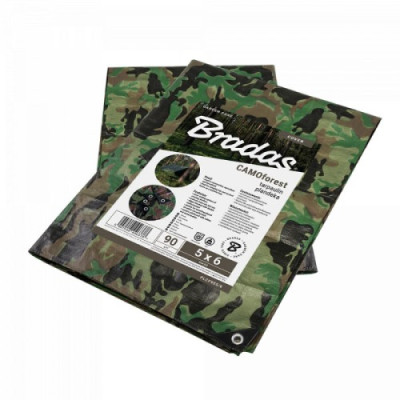 Тент водонепроникний камуфляж CAMOforest 90 г/м², розмір: 3х4 м