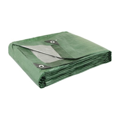 Тент MASTERTOOL GREEN/SILVER 4х6 м двосторонній 130 г/м²