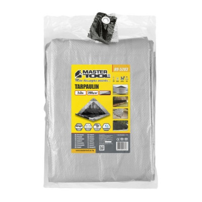Тент MASTERTOOL SILVER/BLACK 2х3 м двосторонній 200 г/м²