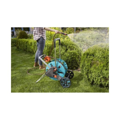 Візок для шлангу AquaRoll M Easy Set з комплектом для поливу - Gardena