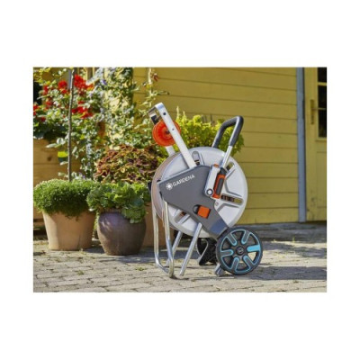 Візок для шлангу AquaRoll M Easy Metal Set з комплектом для поливу - Gardena