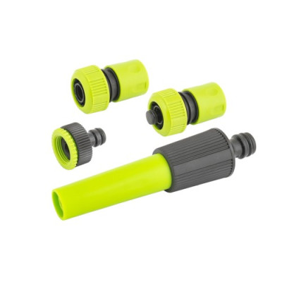 Набір для поливу MASTERTOOL 4 шт (Насадка/Адаптер 1/2" ВР-3/4" ВР/Конектор 3/4"/Конектор 3/4" STOP)